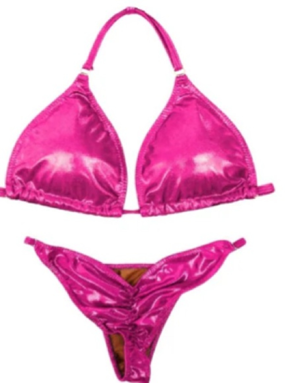 NEW Angel Competition Bikinis NPC Approved HOT PINK Hologram FIT MODEL Suit